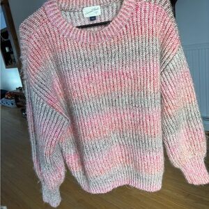 Universal Thread Pink and Cream Knit Sweater